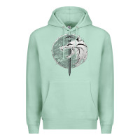 Seafoam Witcher Wolf Premium Hoodie - artisFamous