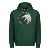 Sports Green Witcher Wolf Premium Hoodie - artisFamous