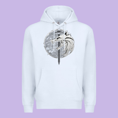 Witcher Wolf Premium Hoodie Designed By Artisfamous