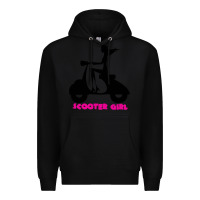 Black scooter girl Premium Hoodie - artisFamous