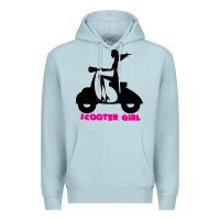 Blue Mist scooter girl Premium Hoodie - artisFamous
