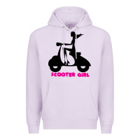 Lilac scooter girl Premium Hoodie - artisFamous
