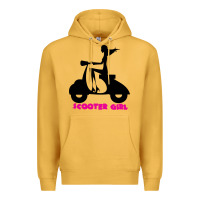Mustard scooter girl Premium Hoodie - artisFamous