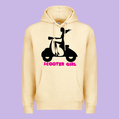 Scooter Girl Premium Hoodie Designed By Artisfamous