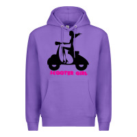Purple scooter girl Premium Hoodie - artisFamous