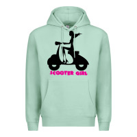 Seafoam scooter girl Premium Hoodie - artisFamous
