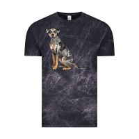 Cloud Black catahoula leopard dog Vintage Tee - LillyAllenDesigns