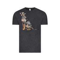 Vintage Black catahoula leopard dog Vintage Tee - LillyAllenDesigns