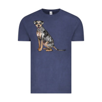 Vintage Denim catahoula leopard dog Vintage Tee - LillyAllenDesigns