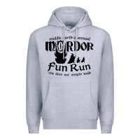 Heather Grey mordor fun run Premium Hoodie - artisFamous