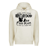 Oatmeal Heather mordor fun run Premium Hoodie - artisFamous