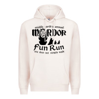 Pale Pink mordor fun run Premium Hoodie - artisFamous