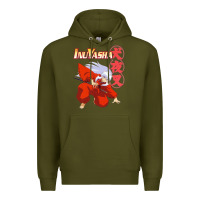 Army Green vintage animejapanese cartoon Premium Hoodie - artisFamous