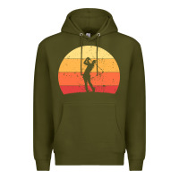 Army Green Vintage Retro Golf | Golfers Premium Hoodie - artisFamous