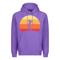 Purple Vintage Retro Golf | Golfers Premium Hoodie - artisFamous