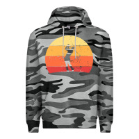 Slate Camo Vintage Retro Golf | Golfers Premium Hoodie - artisFamous