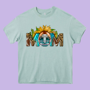Football Mom Heavy Core Tee Designed By Bundleandbundleshop