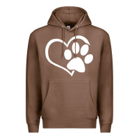 Chestnut dog dad mom puppy shirt love dogs paw print heart women men  shirt Premium Hoodie - artisFamous