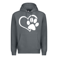 Rock dog dad mom puppy shirt love dogs paw print heart women men  shirt Premium Hoodie - artisFamous