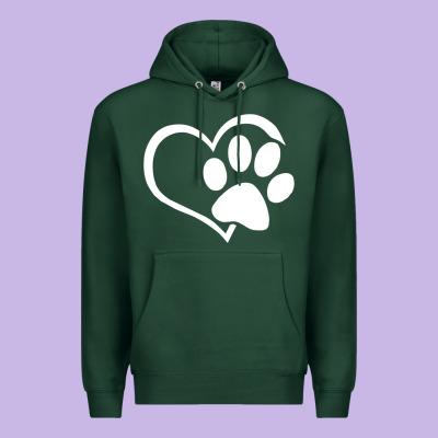 Dog Dad Mom Puppy Shirt Love Dogs Paw Print Heart Women Men  Shirt Premium Hoodie Designed By Artisfamous
