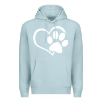 Blue Mist dog dad mom puppy shirt love dogs paw print heart women men  shirt Premium Hoodie - artisFamous