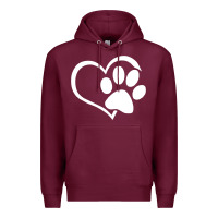 Dog Dad Mom Puppy Shirt Love Dogs Paw Print Heart Women Men  Shirt Premium Hoodie | Teevron