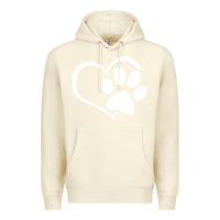Sandshell dog dad mom puppy shirt love dogs paw print heart women men  shirt Premium Hoodie - artisFamous