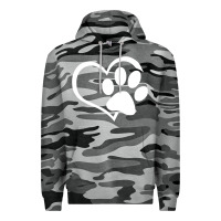Slate Camo dog dad mom puppy shirt love dogs paw print heart women men  shirt Premium Hoodie - artisFamous