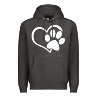 Smoke dog dad mom puppy shirt love dogs paw print heart women men  shirt Premium Hoodie - artisFamous