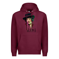 Burgundy jimi hendrix Premium Hoodie - artisFamous