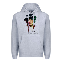 Heather Grey jimi hendrix Premium Hoodie - artisFamous