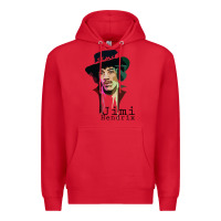 Red jimi hendrix Premium Hoodie - artisFamous