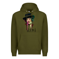 Army Green jimi hendrix Premium Hoodie - artisFamous