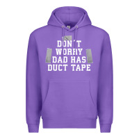 Purple don't worry dad has duct tape funny saying gift t shirt Premium Hoodie - artisFamous