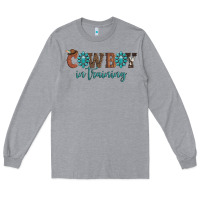 Heather Grey cowboy in training Long Sleeve Tee - Artiststas