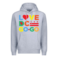 Heather Grey love dc gogo Premium Hoodie - artisFamous