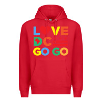 Red love dc gogo Premium Hoodie - artisFamous