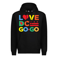 Black love dc gogo Premium Hoodie - artisFamous