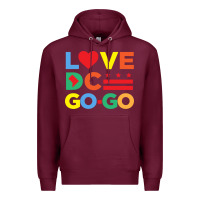 Burgundy love dc gogo Premium Hoodie - artisFamous