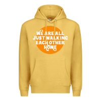Antique Gold We are all just walking each other home Premium Hoodie - artisFamous
