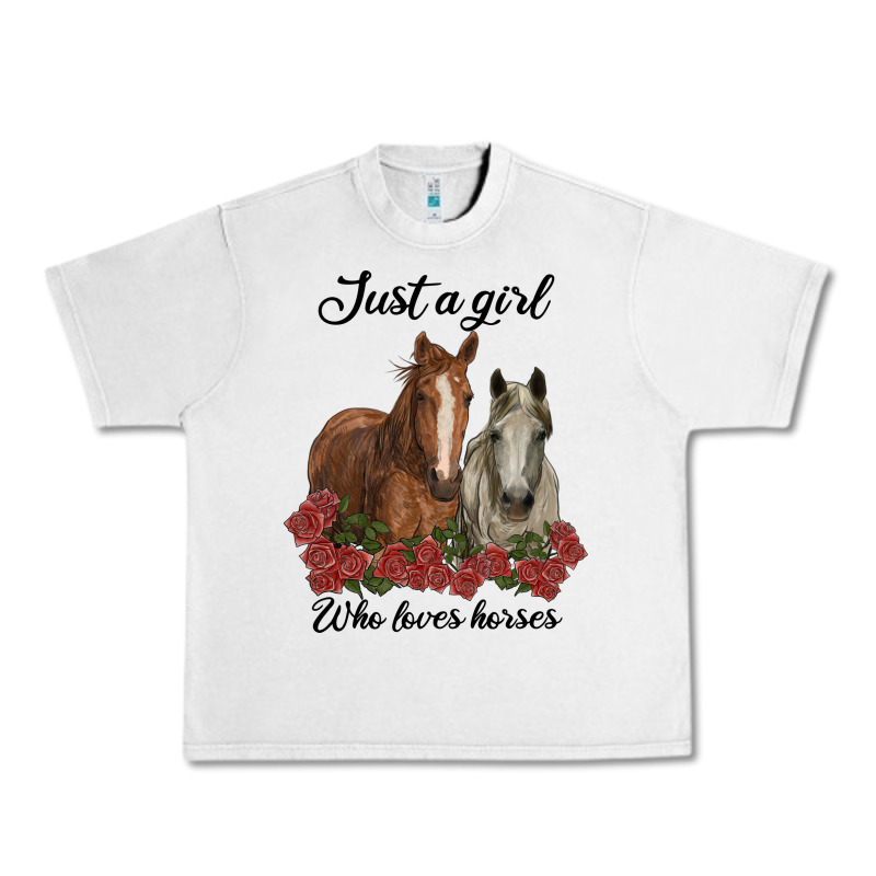 Just A Girl Who Loves Horses No Background Urban Heavy Tee by RanaPortraitStore | Teevron