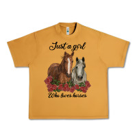 Peanut Butter just a girl who loves horses no background Urban Heavy Tee - RanaPortraitStore