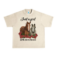 Sandshell just a girl who loves horses no background Urban Heavy Tee - RanaPortraitStore