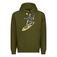 Army Green Surfing Premium Hoodie - artisFamous