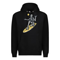 Black Surfing Premium Hoodie - artisFamous