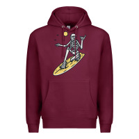 Burgundy Surfing Premium Hoodie - artisFamous