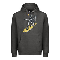 Charcoal Heather Surfing Premium Hoodie - artisFamous