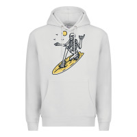 Dove Grey Surfing Premium Hoodie - artisFamous