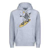 Heather Grey Surfing Premium Hoodie - artisFamous