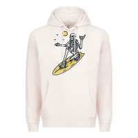 Pale Pink Surfing Premium Hoodie - artisFamous